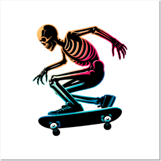 Skeleton Skater Posters and Art